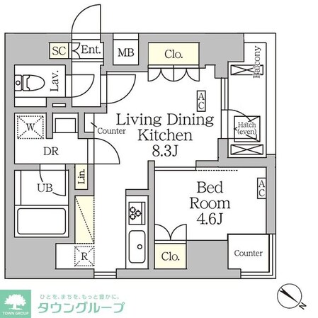 アジールコート松濤の物件間取画像